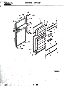 03 - Doors parts for Frigidaire Refrigerator MRT18JZBZ1 from AppliancePartsPros.com