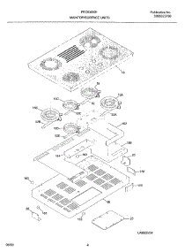 03 - Maintop parts for Frigidaire Cooktop FEC6X8XHBA from AppliancePartsPros.com