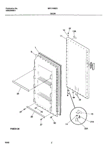 03 - Door parts for Frigidaire Freezer MFU14M2GW2 from AppliancePartsPros.com