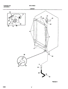 05 - Cabinet parts for Frigidaire Freezer MFU14M2GW2 from AppliancePartsPros.com