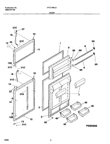03 - Door parts for Frigidaire Refrigerator FRT21INGJB1 from AppliancePartsPros.com