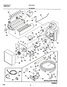 13 - Ice Maker parts for Frigidaire Refrigerator FRT21INGJB1 from AppliancePartsPros.com