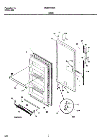 03 - Door parts for Frigidaire Freezer FFU20F9GW4 from AppliancePartsPros.com