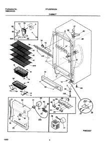 05 - Cabinet parts for Frigidaire Freezer FFU20F9GW4 from AppliancePartsPros.com