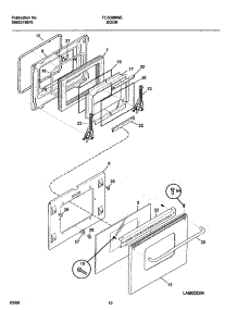 11 - Door parts for Frigidaire Range FCS388WECF from AppliancePartsPros.com