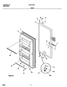 03 - Door parts for Frigidaire Freezer F82U14F3W1 from AppliancePartsPros.com