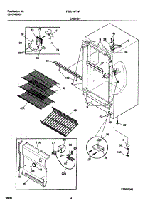 05 - Cabinet parts for Frigidaire Freezer F82U14F3W1 from AppliancePartsPros.com