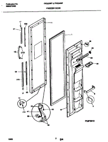 03 - Freezer Door parts for Frigidaire Refrigerator FRS24WPCW1 from AppliancePartsPros.com