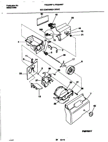 25 - Ice Container Drive parts for Frigidaire Refrigerator FRS24WPCD1 from AppliancePartsPros.com