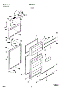 03 - Door parts for Frigidaire Refrigerator FRT16ICRHZ3 from AppliancePartsPros.com