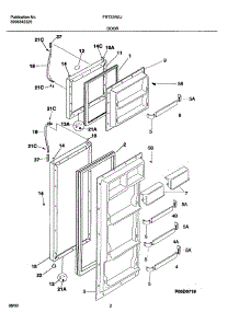 03 - Door parts for Frigidaire Refrigerator FRT22RGJW2 from AppliancePartsPros.com