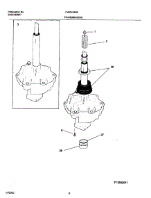 07 - Transmission parts for Frigidaire Washer FWX233RET1 from AppliancePartsPros.com