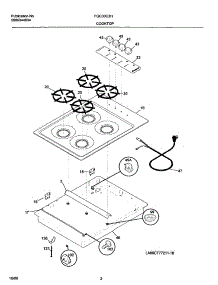 03 - Cooktop parts for Frigidaire Cooktop FGC30C3HDB from AppliancePartsPros.com