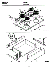 07 - Top / Drawer parts for Frigidaire Range FES300WCD1 from AppliancePartsPros.com