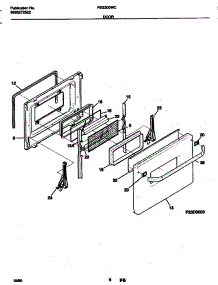 09 - Door parts for Frigidaire Range FES300WCD1 from AppliancePartsPros.com