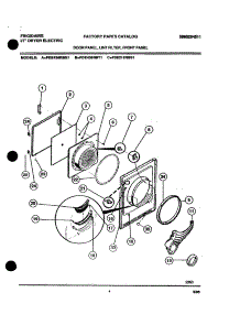 05 - Door parts for Frigidaire Dryer FDE216RBS1 from AppliancePartsPros.com