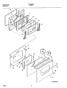 09 - Door parts for Frigidaire Range FES388WGCE from AppliancePartsPros.com