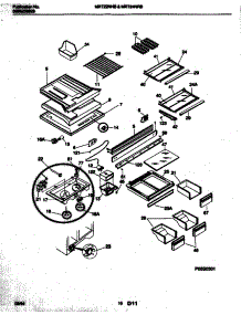 11 - Shelves parts for Frigidaire Refrigerator MRT24NRBY0 from AppliancePartsPros.com