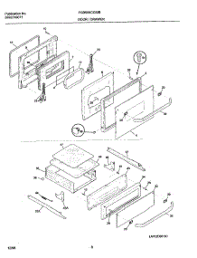 09 - Door / Drawer parts for Frigidaire Oven FGB500CGB1 from AppliancePartsPros.com