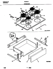 07 - Top / Drawer parts for Frigidaire Range FES353CCD1 from AppliancePartsPros.com