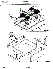 07 - Top / Drawer parts for Frigidaire Range FES300WCW2 from AppliancePartsPros.com