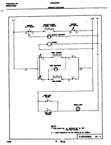 10 - Wiring Diagram parts for Frigidaire Range FES300WCW2 from AppliancePartsPros.com