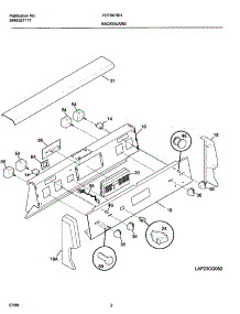 03 - Backguard parts for Frigidaire Range FEFB67BHDB from AppliancePartsPros.com
