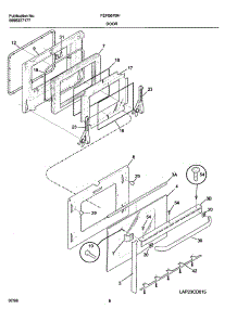 09 - Door parts for Frigidaire Range FEFB67BHDB from AppliancePartsPros.com