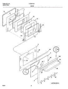 09 - Door parts for Frigidaire Range FEFB67BHDA from AppliancePartsPros.com