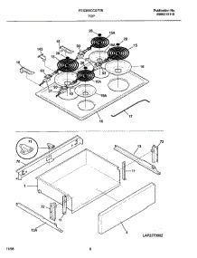 07 - Top parts for Frigidaire Range FES355CCBF from AppliancePartsPros.com