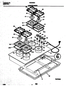 03 - Cooktop parts for Frigidaire Cooktop FGC3X8XCS2 from AppliancePartsPros.com