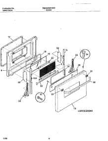 09 - Door parts for Frigidaire Range FED300WCW5 from AppliancePartsPros.com