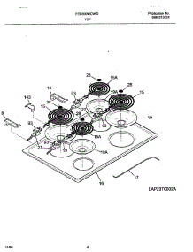 07 - Top parts for Frigidaire Range FED300WCD3 from AppliancePartsPros.com