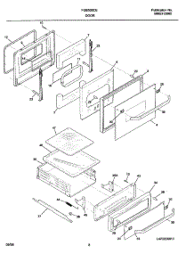 08 - Door parts for Frigidaire Oven FGB500CESG from AppliancePartsPros.com