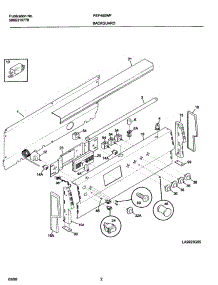 03 - Backguard parts for Frigidaire Range FEF450WFDB from AppliancePartsPros.com
