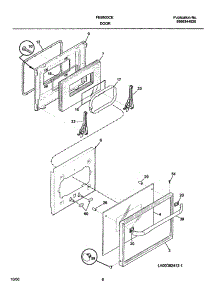 07 - Door parts for Frigidaire Oven FEB500CEBE from AppliancePartsPros.com