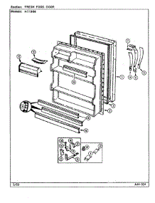 Fresh Food Door parts for Norge Refrigerator NT194M from AppliancePartsPros.com