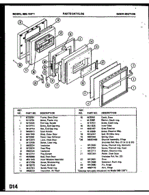 Door Section parts for Amana Oven 880.130*1 from AppliancePartsPros.com