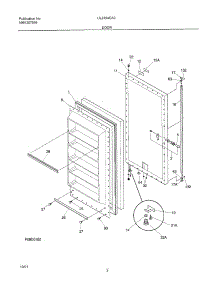 03 - Door parts for Frigidaire Freezer UL2494CA0 from AppliancePartsPros.com