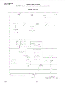 12 - Wiring Diagram parts for Frigidaire Range FEF367CGTB from AppliancePartsPros.com