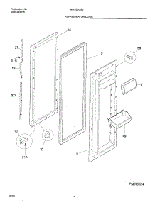 05 - Refrigerator Door parts for Frigidaire Refrigerator MRS26LGJQ2 from AppliancePartsPros.com