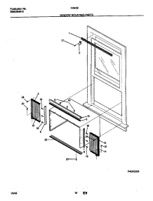 11 - Window Mounting Parts parts for Frigidaire Air Conditioner HA80B from AppliancePartsPros.com