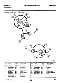 03 - Fan parts for Frigidaire Dehumidifier CDH40E4 from AppliancePartsPros.com