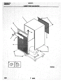 03 - Cabinet Front And Wrapper parts for Frigidaire Dehumidifier MDH50TN1 from AppliancePartsPros.com