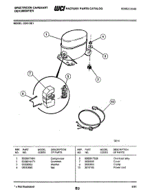 05 - Compressor parts for Frigidaire Dehumidifier CDH13E1 from AppliancePartsPros.com
