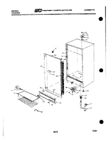 05 - Cabinet parts for Frigidaire Freezer UF2164CW8 from AppliancePartsPros.com