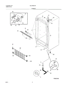 05 - Cabinet parts for Frigidaire Freezer UL2100ECW3 from AppliancePartsPros.com