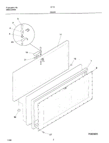 03 - Door parts for Frigidaire Freezer CF180 from AppliancePartsPros.com