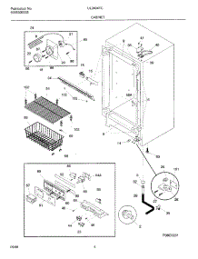 05 - Cabinet parts for Frigidaire Freezer UL2494ECW8 from AppliancePartsPros.com