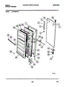 03 - Door parts for Frigidaire Freezer UL2030ECW2 from AppliancePartsPros.com